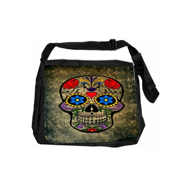 Messenger Bag Casual Canvas Satchel Sweet Shoulder Bag for Men Women Student Traveling Camping Skull Vintage Flowers Black Laptop Computer Messenger Bag Casual Canvas Satchel Sweet Shoulder Bag for Men Women Student Traveling Camping Skull Vintage Flowers Black Laptop Computer